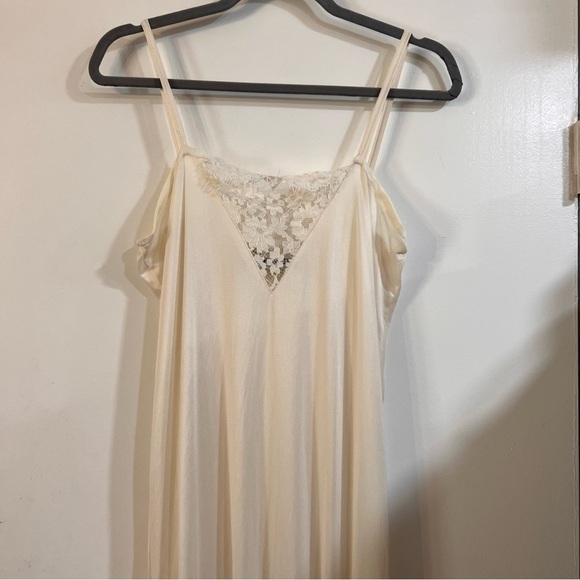 Kamisato Lace Slip Dress Plated Midi American Vintage USA Y2K Fairycore Cottage - Picture 4 of 16